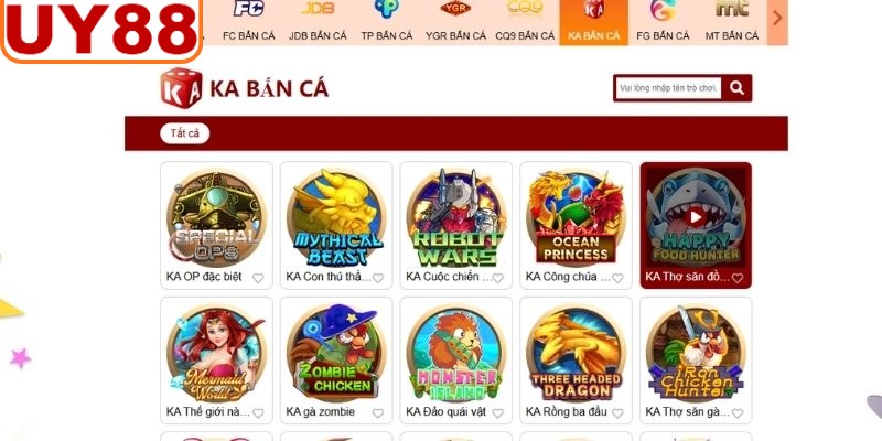 KA Gaming sở hữu nhiều game săn cá chất lượng