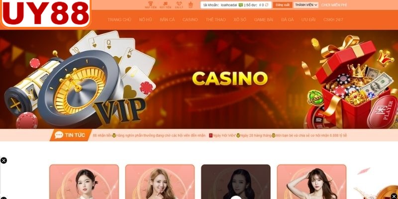 Casino UY88 mang đến trải nghiệm cược cuốn hút