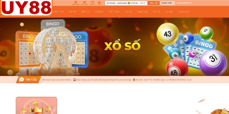 Giới thiệu sảnh Xổ Số UY88 hiện đại