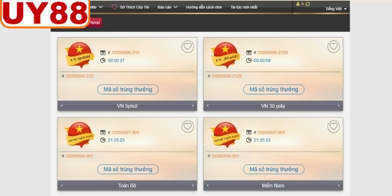 GW Lottery nổi bật với giao diện trực quan